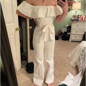 Flying Tomato White Jumpsuit